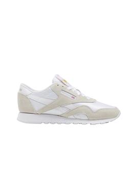 Zapatillas Reebok CL Nylon Blanco/Gris Para Mujer