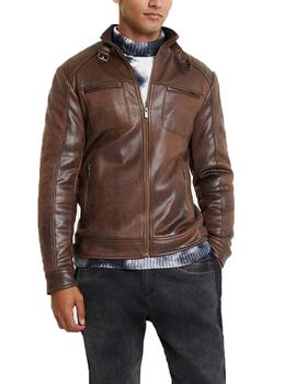 Cazadora Desigual Caro PU Marron Hombre