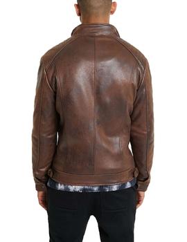 Cazadora Desigual Caro PU Marron Hombre