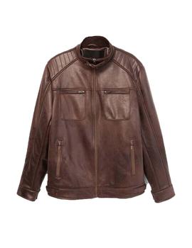 Cazadora Desigual Caro PU Marron Hombre