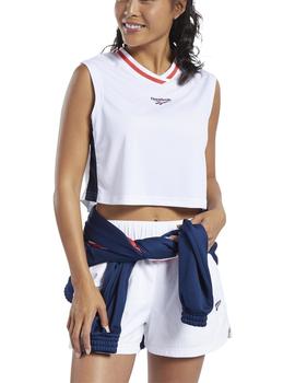 Camiseta Reebok CL D Team Tank Blanco Para Mujer
