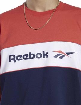 Camiseta Reebok CL F Linear Rojo/Mno Para Hombre